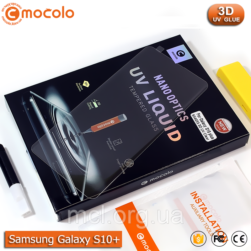 Захисне скло Mocolo Samsung Galaxy S10+ Nano Optics UV Liquid Tempered Glass 3D (Clear)