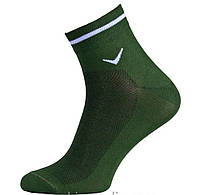 Носки мужские спортивные х/б с сеткой Смалий NIKE 16В3-323Д, 29 размер, тём-зелёные, 04927