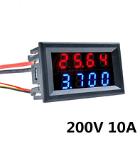 Цифровой вольтметр амперметр (4-знака) DC 0-200V 10А с шунтом №3