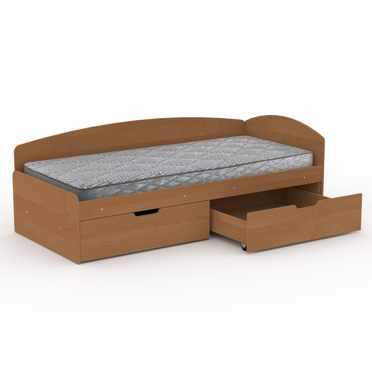Ліжко 90+2С вільха Компаніт (95х204х70 см)
