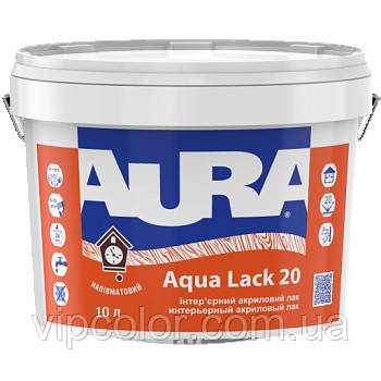 Aura Aqua Lack 20 10л акриловий лак для внутрішніх робіт арт.4820166521739