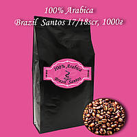 Кофе зерновой Arabica Brazil Santos 17/18 scr 1000г. БЕСПЛАТНАЯ ДОСТАВКА от 1кг!