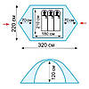 Намет туристичний тримісний Tramp Scout 3 V2 TRT-056, фото 3