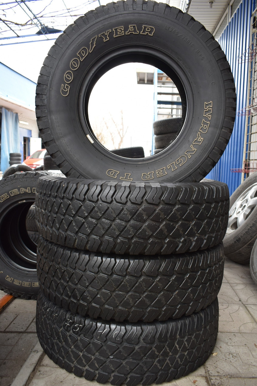 Шины б/у 265/75 R16 Goodyear Wrangler TD, ВСЕСЕЗОН, 8 мм, комплект.  [Категорія] от 