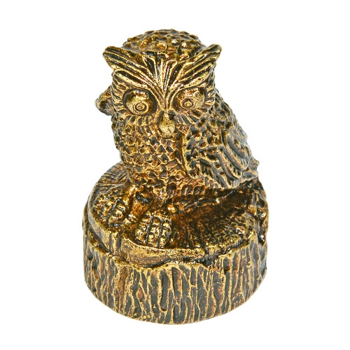Дзвіночок декоративний бронзовий Сова на пні