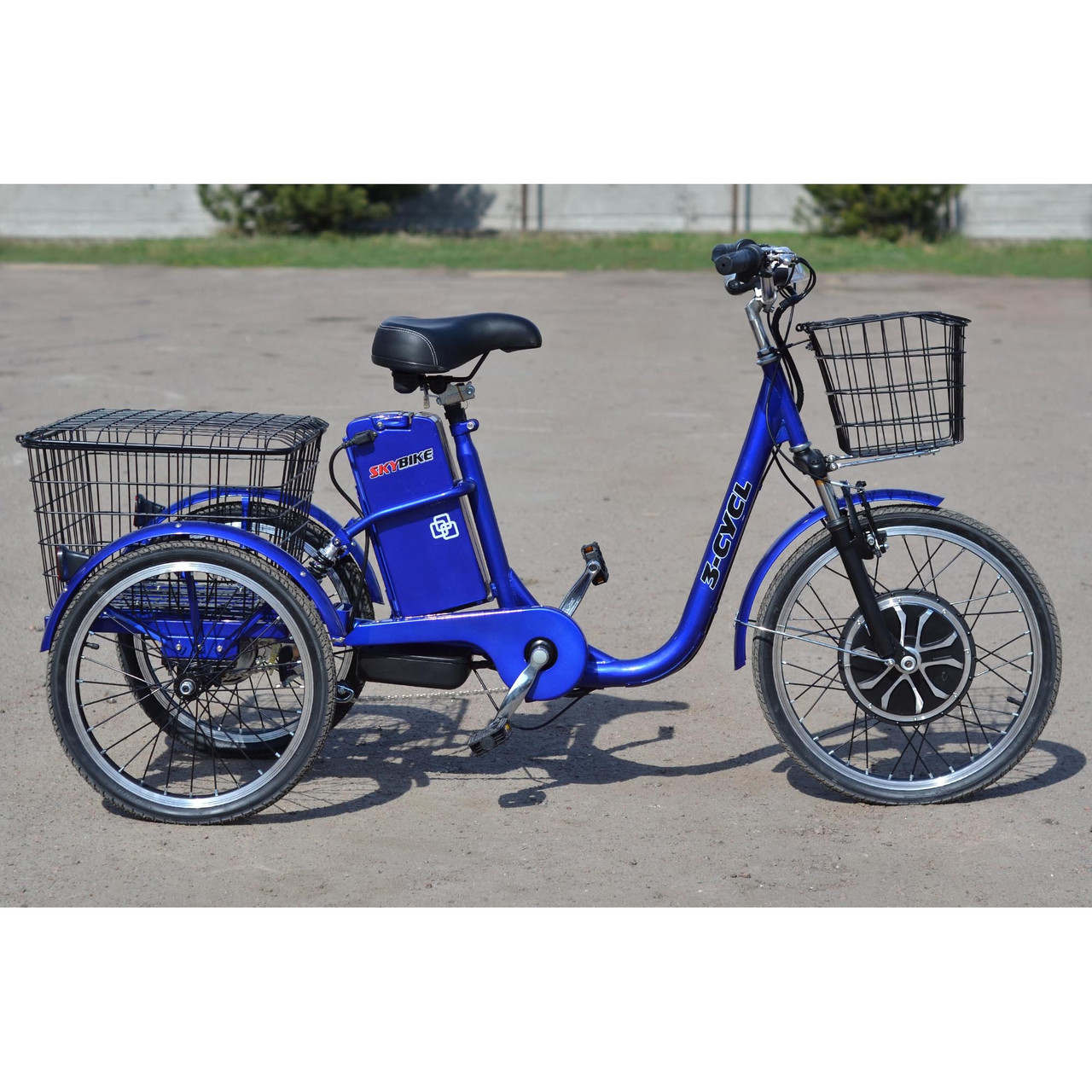 Электровелосипед (трицикл) Skybike 3-Cycle синий - фото 5 - id-p935003053
