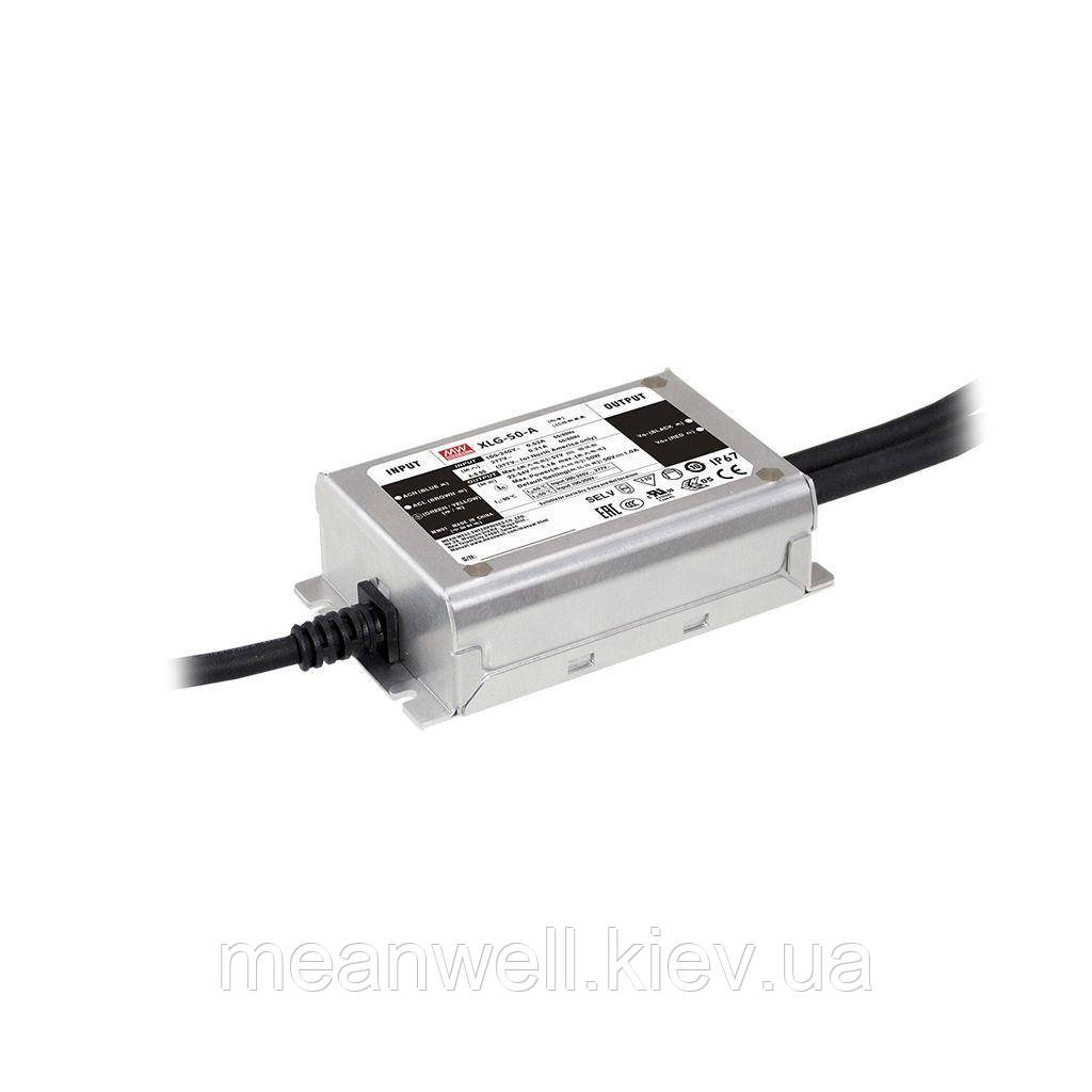 XLG-50-A Блок живлення Mean Well 50 вт, 1a, 22 ~ 54V драйвер живлення світлодіодів LED IP67