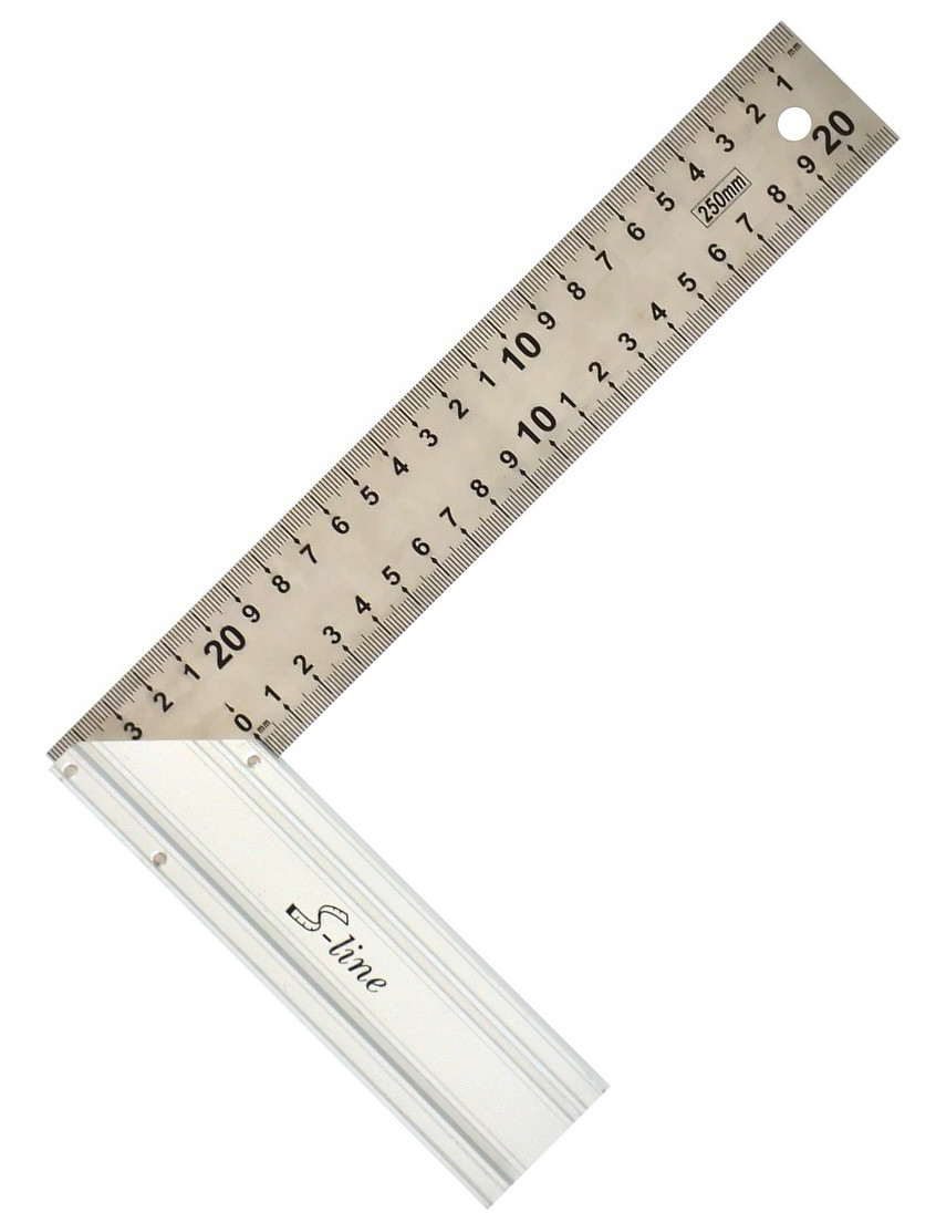 Косинець S-line нержавіюча сталь з алюмінієвою ручкою 300 мм (15-513)