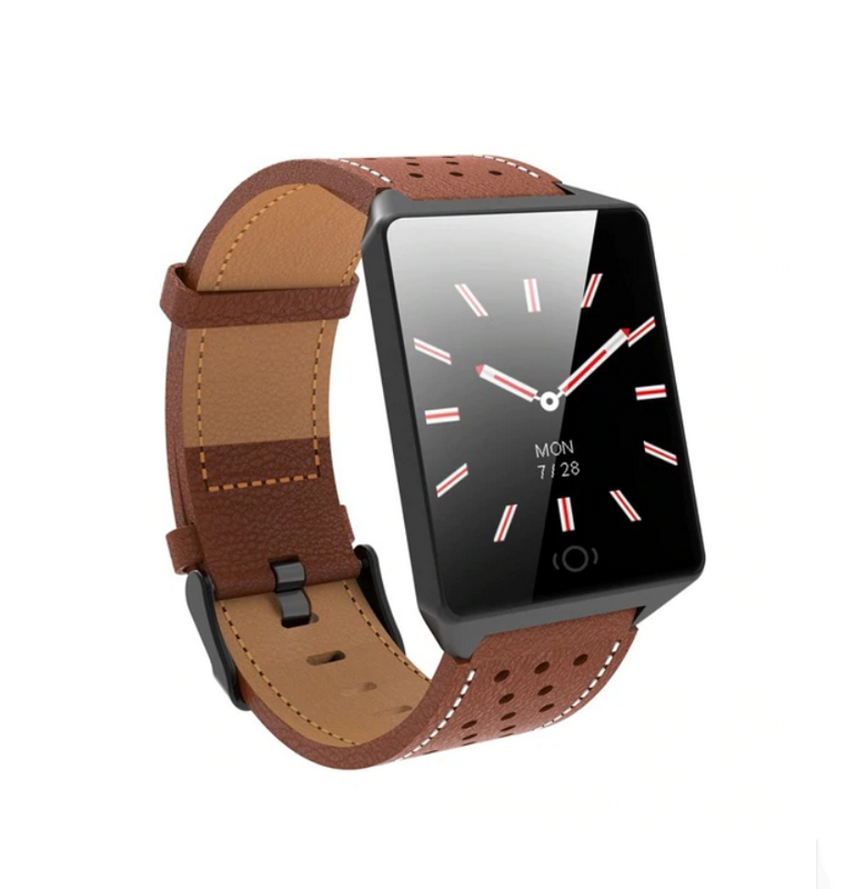Фітнес-браслет Mavens fit CK19 з шкіряним ремінцем
