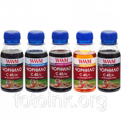 Чорнила WWM C45 для Canon комплект C45SET-5 (5 х 100г), фото 1