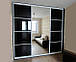 Двері розсувні для шафи-купе Крашене скло RAL з перемичками, фото 4