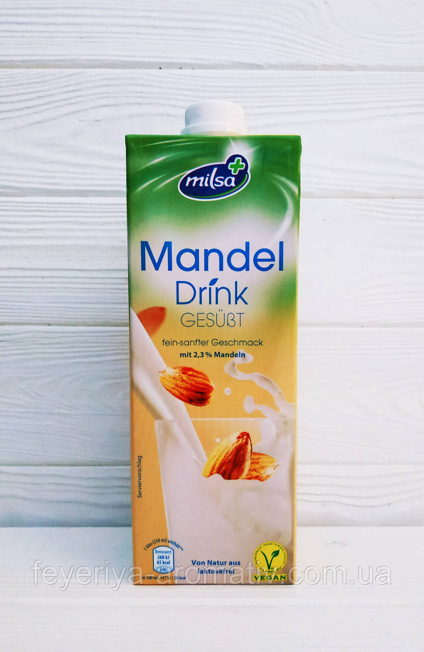 Мигдальне молоко Milsa з додаванням цукру Mandel Drink 1л (Німеччина)