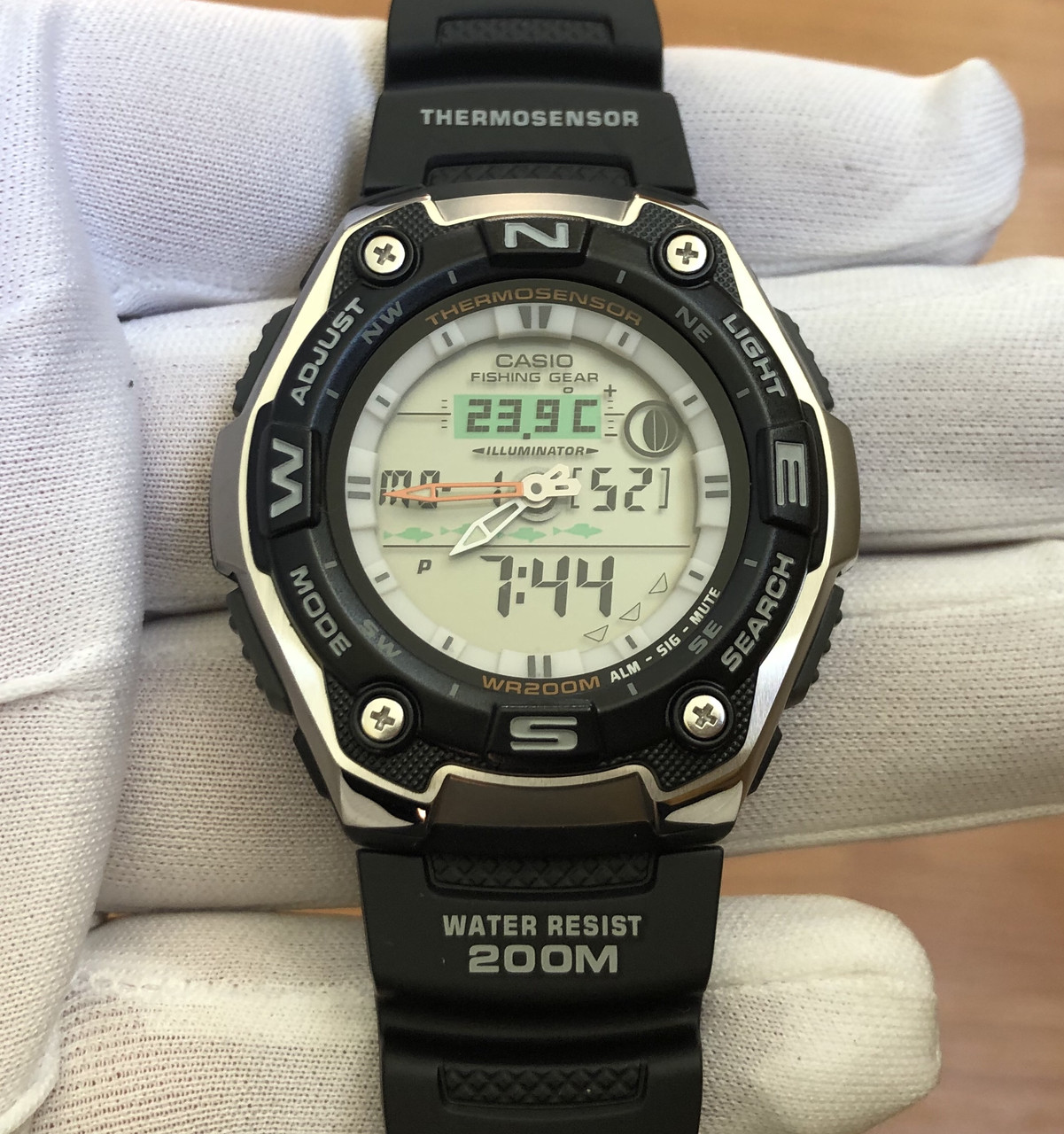 Casio AQW101-1A Fishing Moon Data Thermometer