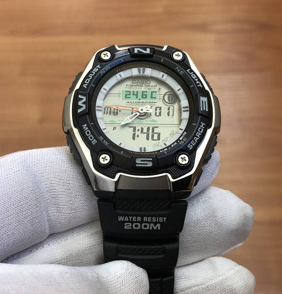 Casio AQW101 1A Fishing Moon Data Thermometer Dealer Time 502774775