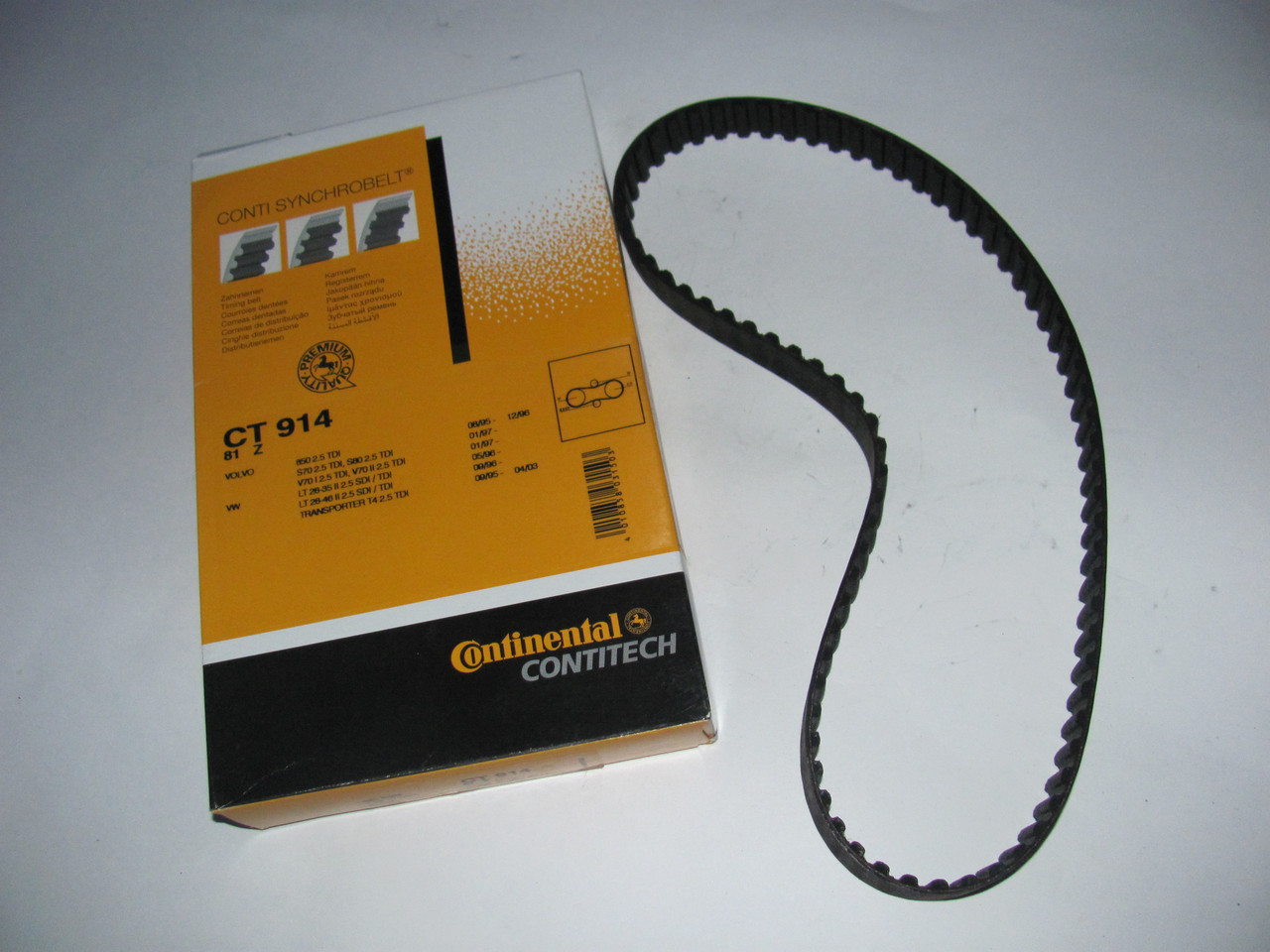Ремінь ТНВД VW LT, T-4 2.5 TDI 1996-2006 — Contitech (Німеччина) — CT 914