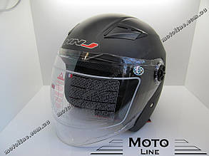 Шолом NHJ01 чорний мат (прозоре скло)