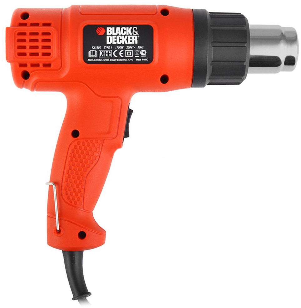 БУДІВЕЛЬНИЙ ФЕН BLACK+DECKER 1.8 КВТ 560°С + АКСЕСУАРИ І КЕЙС KX1693-QS