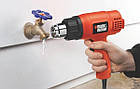 БУДІВЕЛЬНИЙ ФЕН BLACK+DECKER 1.8 КВТ 560°С + АКСЕСУАРИ І КЕЙС KX1693-QS, фото 4