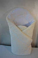 Конверт - одеяло для новорожденного SOFT jacguard ( кремовый ) тм"Duetbaby"