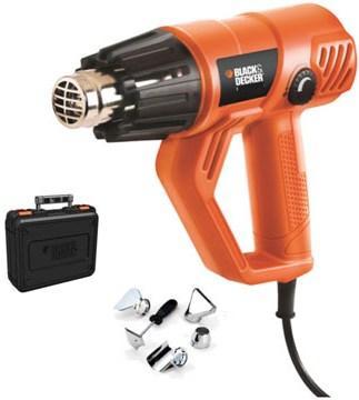 БУДІВЕЛЬНИЙ ФЕН BLACK+DECKER 2 КВТ 600°C + АКСЕСУАРИ І КЕЙС KX2001K-XK