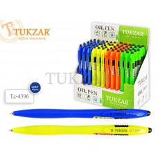 Авторучка кулькова на масляній основі в яскравому корпусі 0,7м Синя TUKZAR
