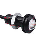 Білі врізні світлодіоди (Орлине око 18мм), корпус чорного - LED DRL ДХО підсвічування салону, фото 7