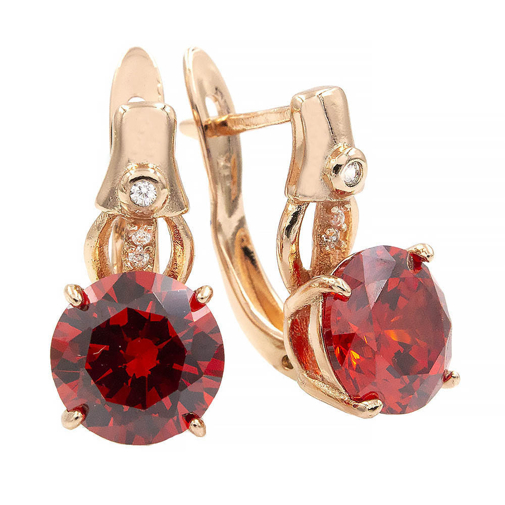Сережки Xuping 1,6 см червоний (Медичне золото) 924356(6)
