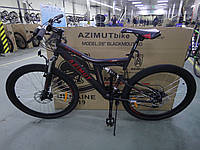 Велосипед Azimut Blackmount 24 дюйма. Дисковые тормоза. Черно-красный. Шимано.