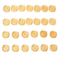 Підвіски металеві Finding Кулони штампи алфавіту буква Античне золото 18 мм