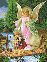 Набор алмазной мозаики ColorArt 40x50 Икона Ангел и дети SP026