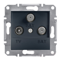 Розетка TV-SAT-SAT одинарна 1dB Антрацит Schneider Asfora plus (EPH3600171)