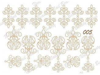 Трафарет для гель пасти для дизайну нігтів №05