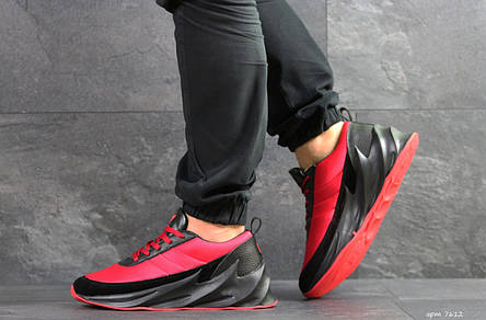 Модні чоловічі кросівки Adidas Sharks,червоні з чорним, фото 2