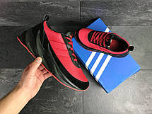 Модні чоловічі кросівки Adidas Sharks,червоні з чорним, фото 3