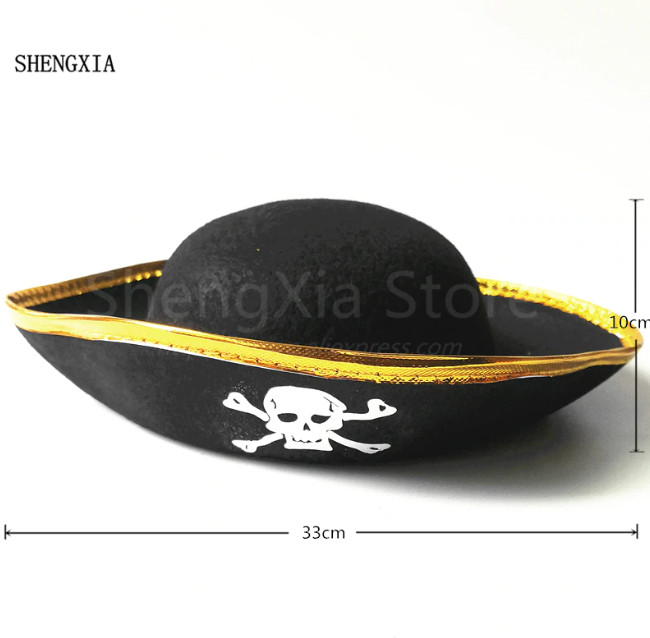 Шляпа Пиратская треуголка! Детская шляпа пирата!