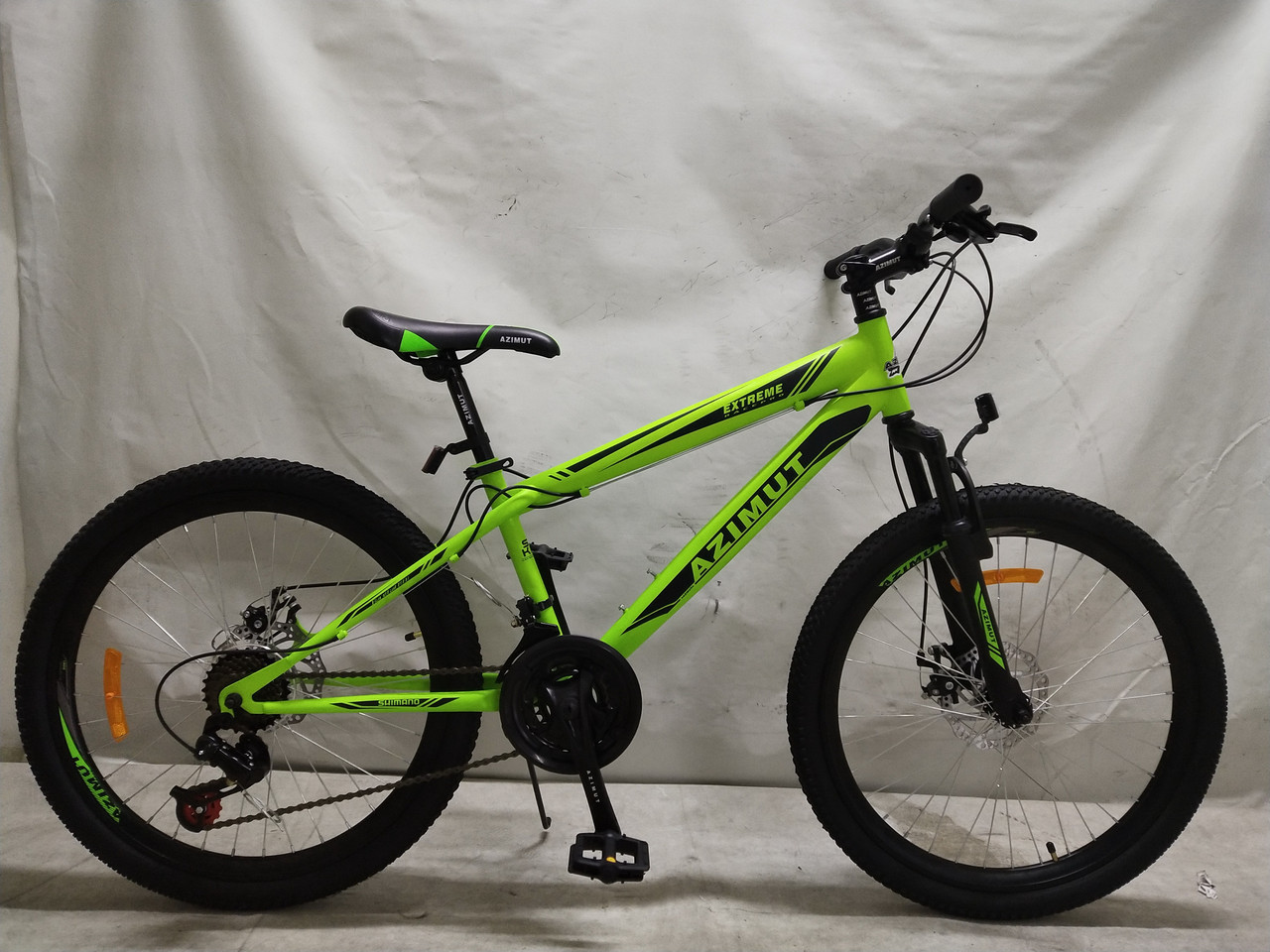 Спортивный велосипед Azimut Extreme 26 дюймов. 14 рама. Дисковые тормоза. Оранжевый. Рост 135-175см - фото 6 - id-p935533261