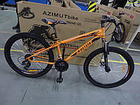 Спортивный велосипед Azimut Extreme 26 дюймов. 14 рама. Дисковые тормоза. Оранжевый. Рост 135-175см