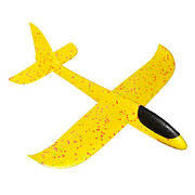 Літак планер світиться з пінопласту, 48 см Жовтий