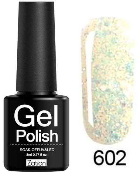 Гель-лак із блискітками, Zation, No 602