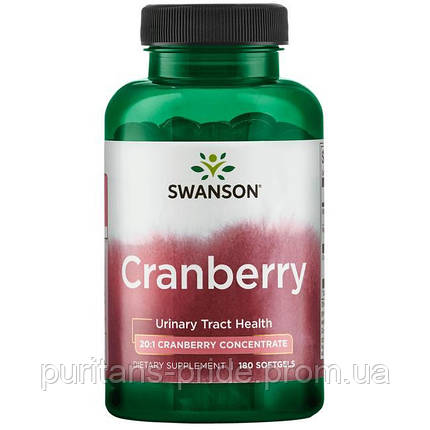 Здоров'я сечового міхура і нирок - журавлина в капсулах, Swanson,Cranberry 180 капсул, фото 2