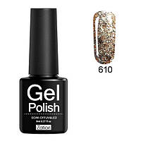 Гель-лак із блискітками, Zation, No 610