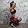 Жіночі стильні жіночі/брюки для занять спортом/фітнесом «Fitness lovers» (чорно-червоний), фото 2