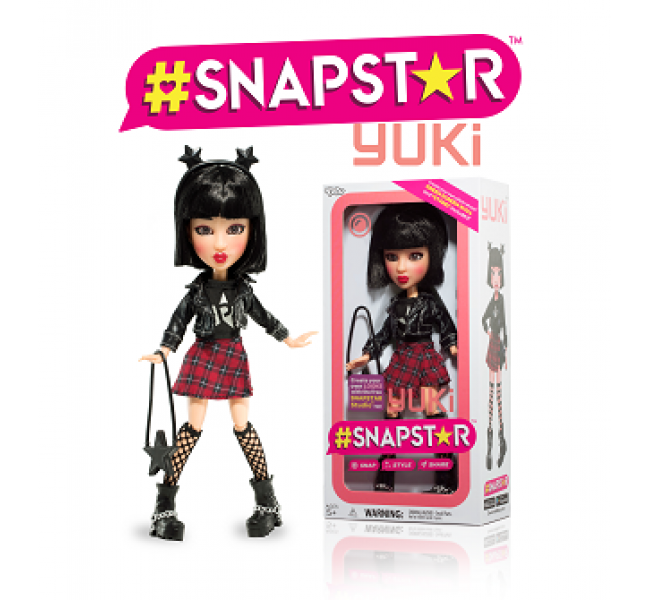 Лялька Snapstar Yuki оригінал Yulu шарнірна Юкі з підставкою Снапстар