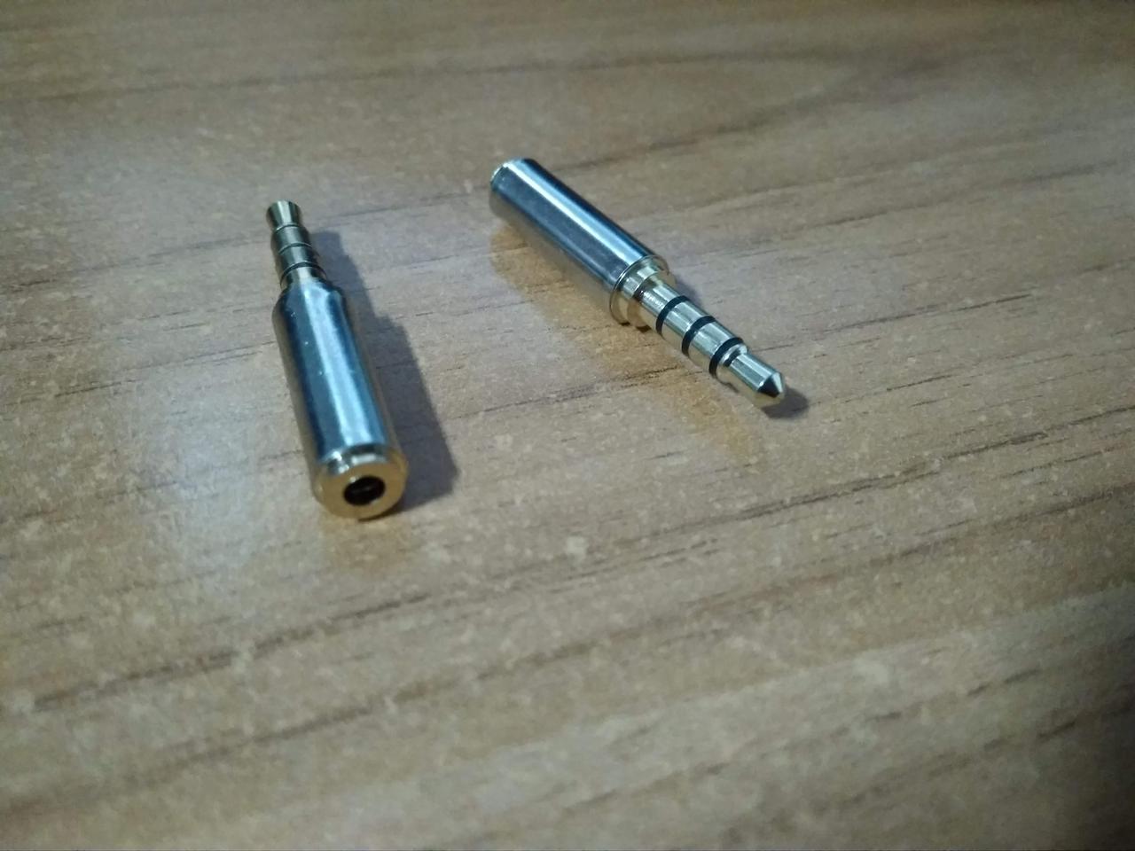 Аудіоперехідник AD-53 тато 3,5 — мама 2,5 мм, фото 1