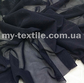 Сітка стрейч 150 см однотонна Темно-синій