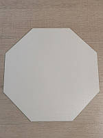 Подложка усиленная восьмиугольник для торта белая из ДВП диаметр 18 см толщина 3 мм