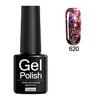 Гель-лак із блискітками, Zation, No 620