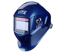 Зварювальна маска VITA TIG 3-A TrueColor (колір металеві стільники сині)