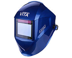 Зварювальна маска VITA TIG 3-A Pro TrueColor (колір металеві стільники сині)