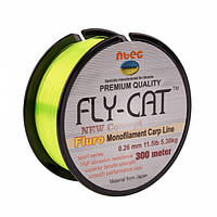 Леска NTEC Fly Cat Fluro Monofilament Carp Line 300м, Ø0.26мм, 11.5lb/5.3кг